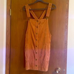 Cute corduroy overall skirt dress!